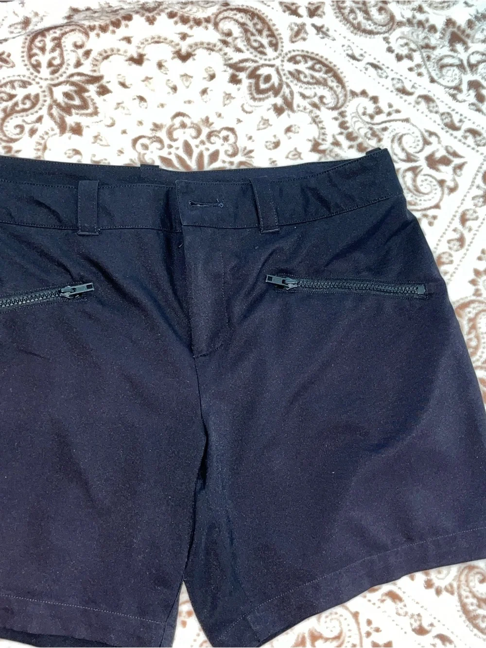 Fila Black High-Waist Performance Golf Shorts